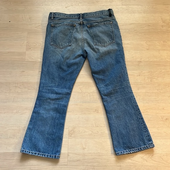 Denim X Alexander Wang Trap Denim Cropped Flare Jeans Size 29 Light Wash Indigo - Picture 11 of 15